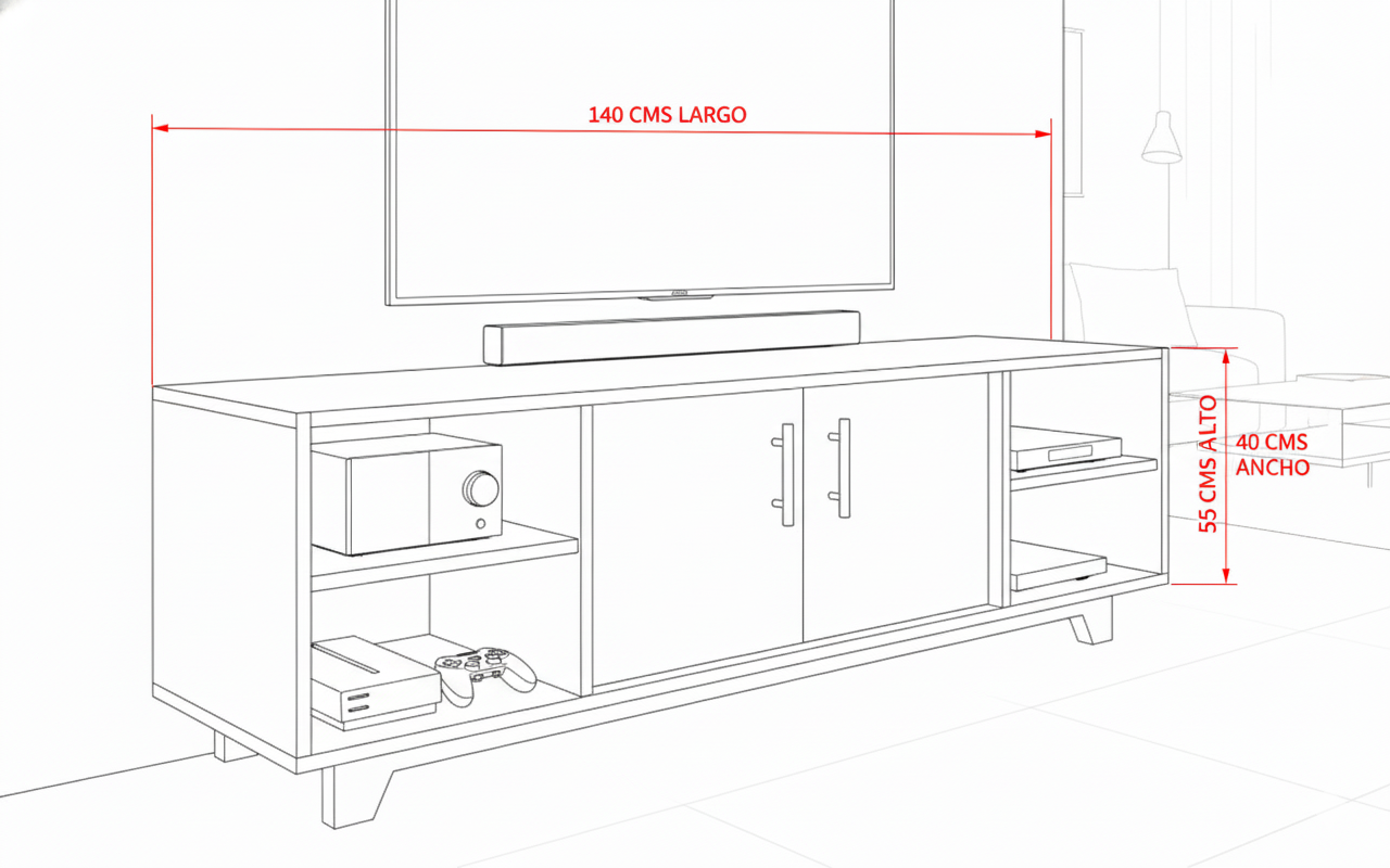 Mueble de TV 140 cms - Image 2